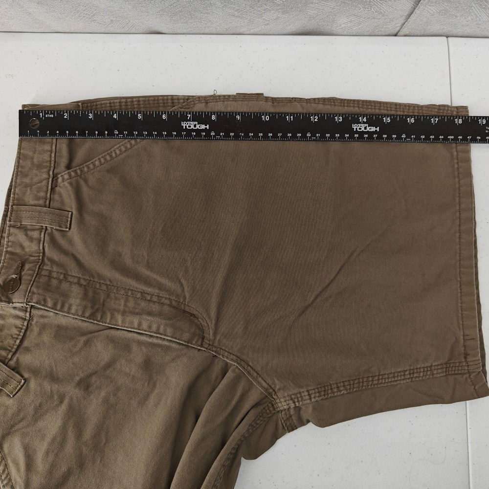 Vintage Carhartt Canvas Carpenter Shorts Men 32 Brown B144-LBR Workwear Utility - Picture 6 of 8